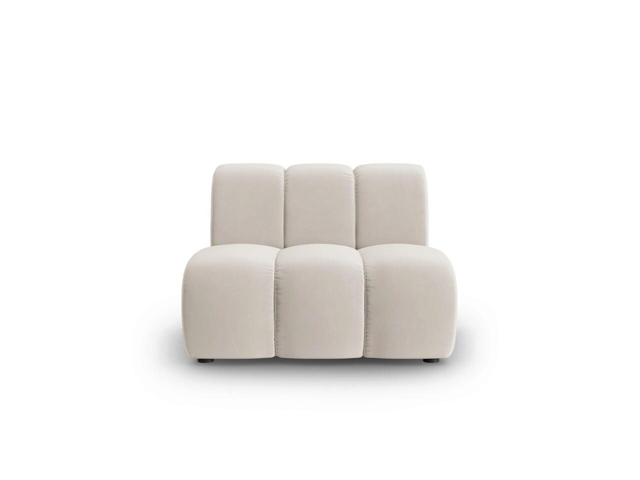 Modul canapea 1 loc fara cotiere, Lupine, Micadoni Home, BL, 90x87x70 cm, catifea, bej - imagine 6